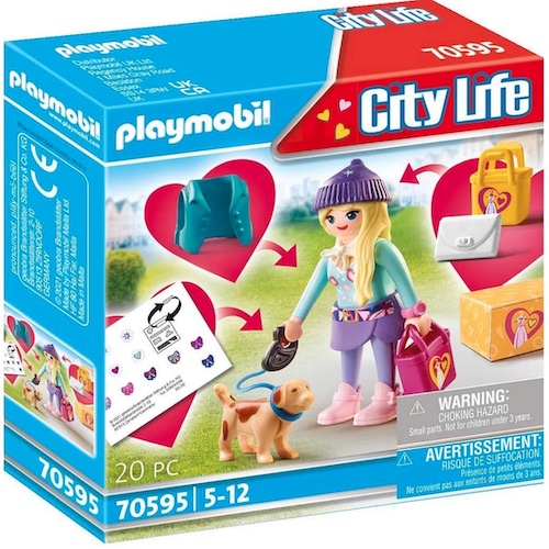 Playmobil city life 5 x Oberkörper Frauenkörper weiß Ausschnitt Floral top 