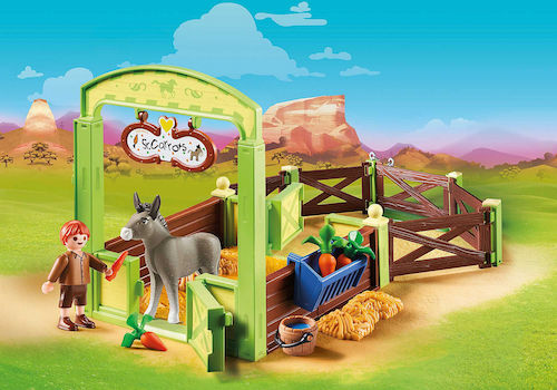 Playmobil Spirit Snips and Mr. Carrot with Horse Stall - inspired by DreamWorks - Natural German