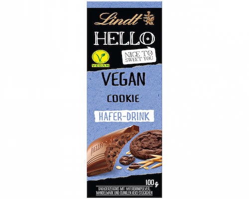 Lindt Hello Vegan Cookie Tablet 100g - suitable for vegans - Natural German