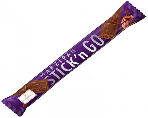Niederegger Marzipan Stick 'n Go Kakaonibs 40g - dark chocolate filled with cocoa, marzipan and cocoa nibs - Natural German