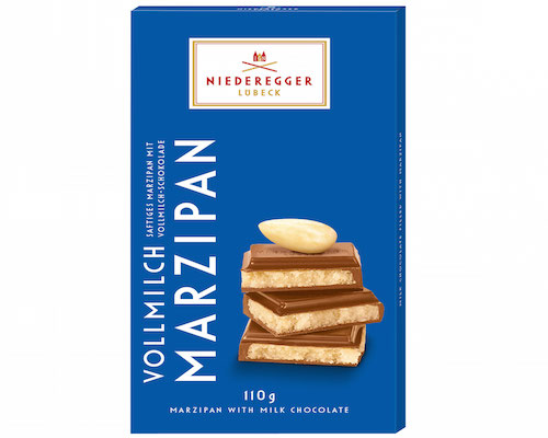 Niederegger Marzipan Bar Classic whole milk  110g - filled milk chocolate bar with marzipan - Natural German