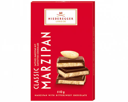 Niederegger Marzipan Bar Classic Dark chocolate  110g - filled dark chocolate bar with marzipan - Natural German