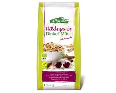 Allos Hildegards Spelt Muesli 500g - Vegan muesli 100% organic - Natural German