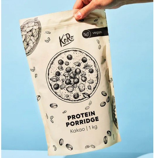 KoRo Vegan Protein Porridge Cocoa 1kg - vegan - Natural German