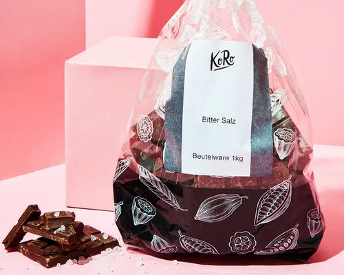 KoRo bitter broken chocolate with sea salt 1kg - vegan - Natural German