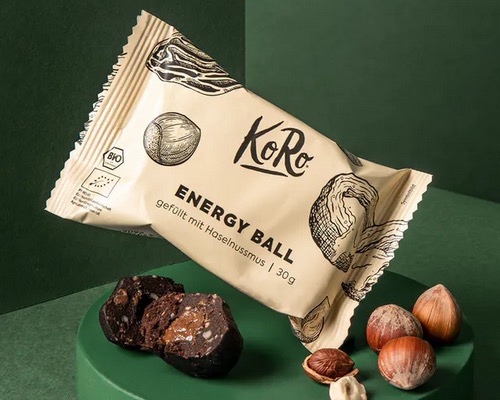 KoRo Bio Energy Ball Hazelnut 30g - vegan and organic - Natural German