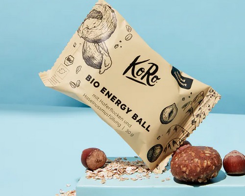 KoRo Organic Energy Ball Salted Hazelnut 30g - vegan and organic - Natural German