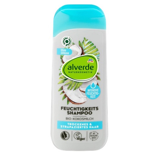 dm Alverde Shampoo Moisture Organic Coconut Milk 200ml - organic, natural cosmetics - Natural German