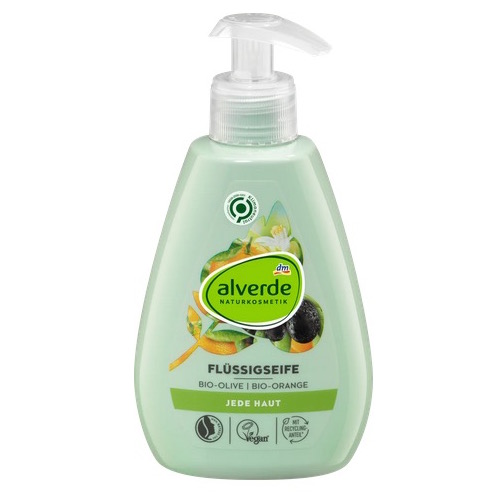 dm Alverde Liquid Soap Organic Olive Organic Orange 300ml - organic, natural cosmetics - Natural German