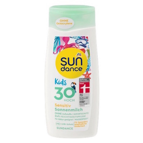 dm SUNdance Sun Milk Kids Sensitive LSF30 200 ml - UVA+UVB protection - Natural German