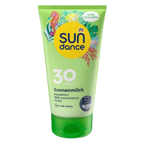 dm SUNdance Sun Milk Green SPF 30 150ml - UVA+UVB protection - Natural German