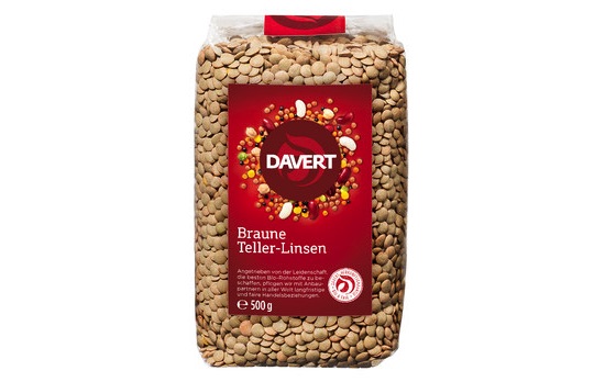 Davert Brown Lentils 500g - flour-containing lentils 100% organic - Natural German