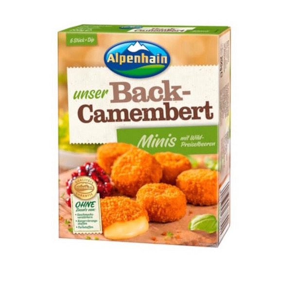 Alpenhain Mini Baked Camembert Gourmet 200g - with wild lingonberry dip - Natural German