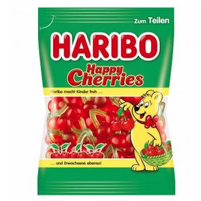 Haribo Happy Cherries 175g - Famous fruit gummies with cherry taste - Natural German