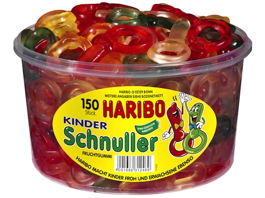 Haribo Children's Pacifier 1200g - Famous fruit gum mix - Natural German