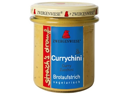 "Zwergenwiese" Streich`s drauf Currychini 160g - Vegetarian spread 100% organic with curry and zucchini - Natural German