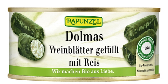 Rapunzel Dolmas Stuffed Wine Leafs 280g - Vegan speciality oriental style - Natural German