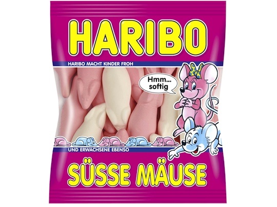 Haribo Sweet Mice 200g - sweet mice of foamy sugar - Natural German