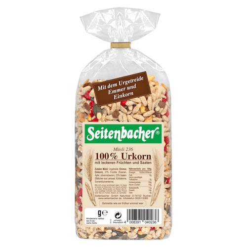 Seitenbacher Whole Grain Urkorn - a revival of the origin emmer and einkorn wheat - Natural German